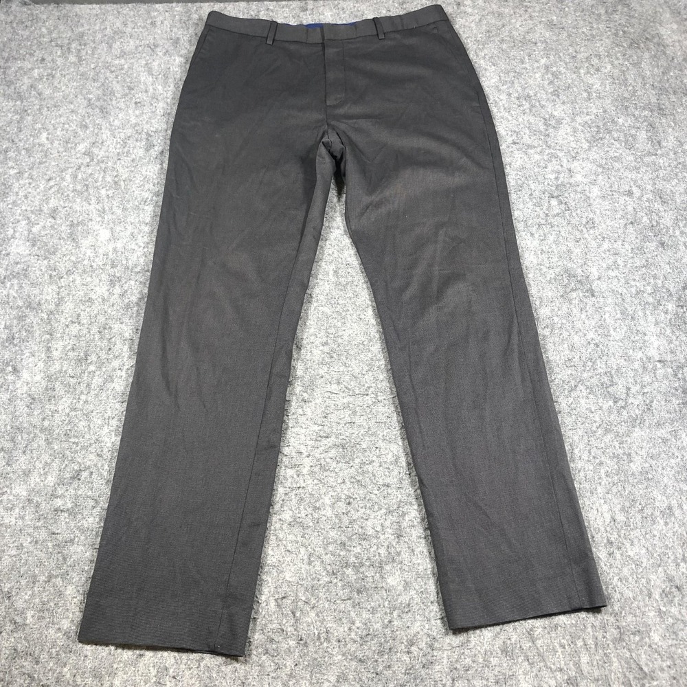 Banana Republic Pants Mens 33x32 Gray Check Modern Slim Non Iron Dress Slacks